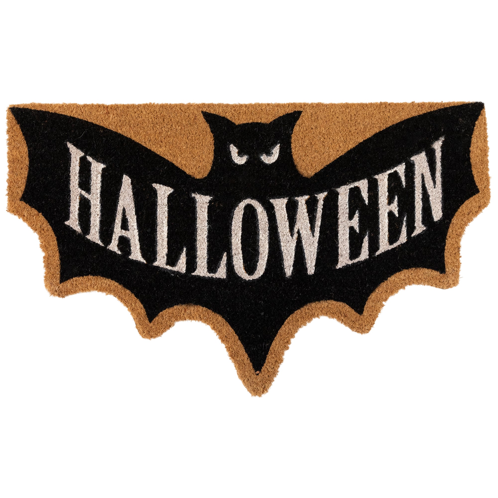 Natural Coir Halloween Bat Shaped Doormat